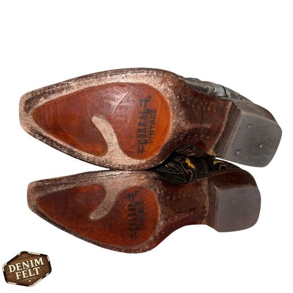 Corral Butterfly Inlay Western Boots Brown Multicolor Leather Size 6M –EXCELLENT - Picture 10 of 16